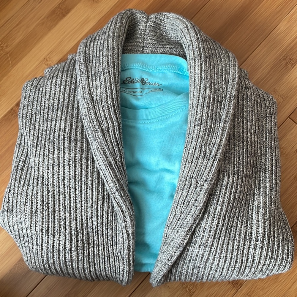 Shawl collar knit open cardigan from the Gap. Super cute!